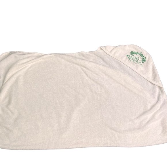 Cabbage Patch Kids Baby Doll Hooded Towel White Terrycloth Embroidered - Picture 1 of 5